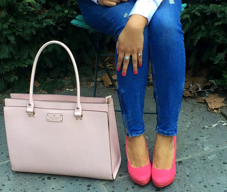 White Scalloped Collar Shirt and Blue Jeans 7