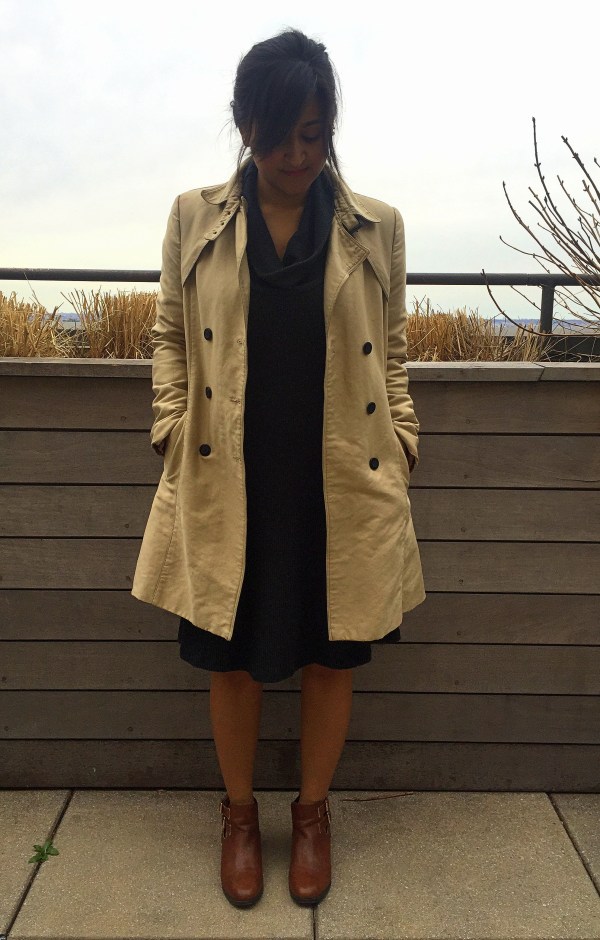 How to Wear Cowl Neck Sweater Dress 1