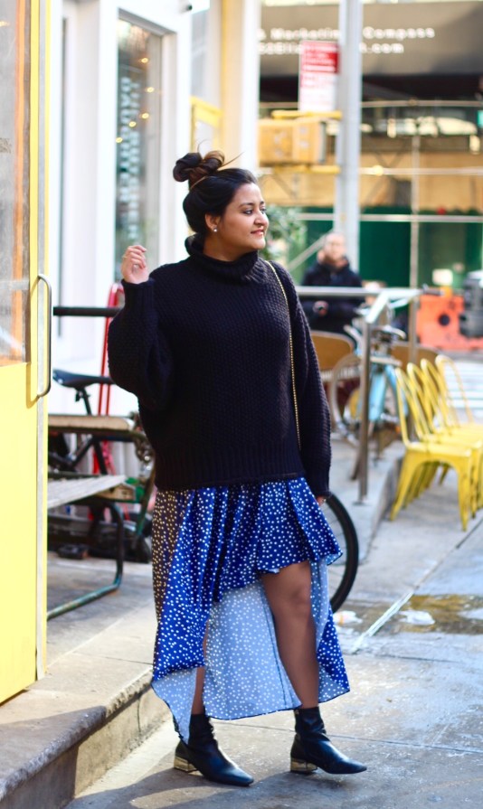 Winter Sweater and Skirt Combination Outfit 4