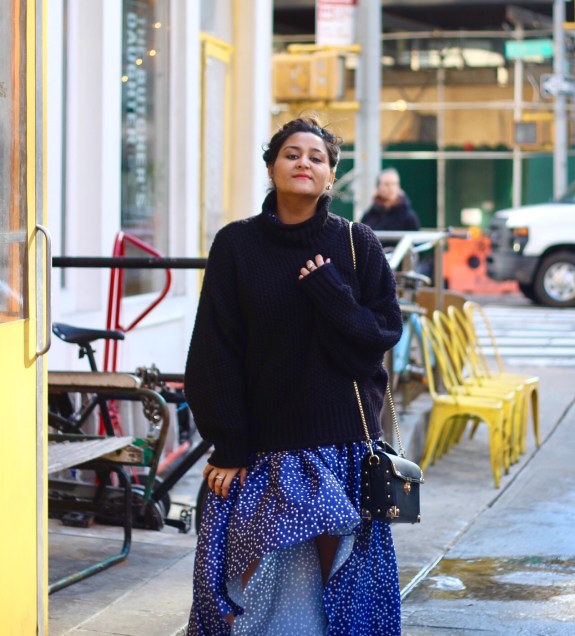 Winter Sweater and Skirt Combination Outfit 5