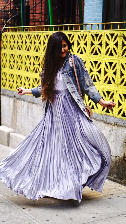 How to wear pleated skirt 7