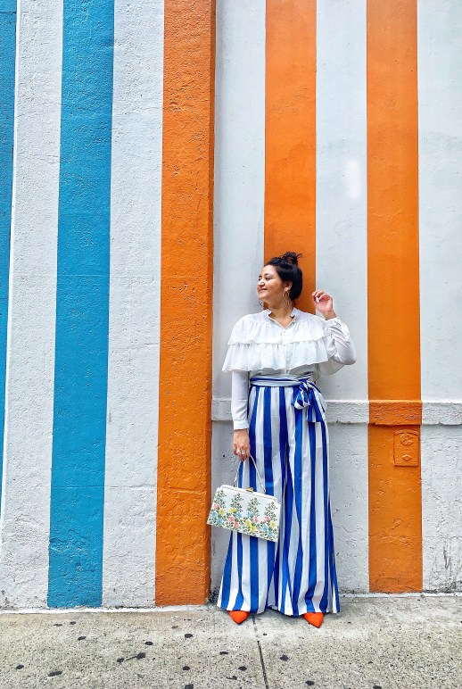 Striped wide Leg Outfit For Summer 2