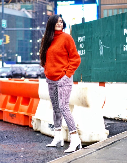 Fall Winter Orange Outfit