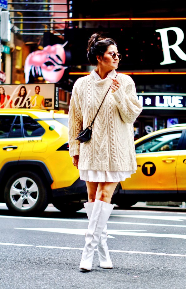 White Boots Outfit 1